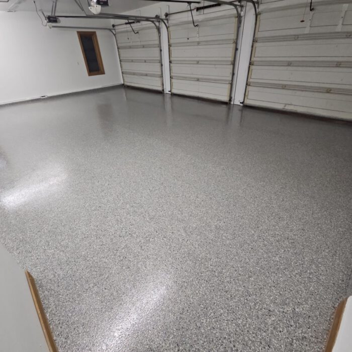 Chris and Karin Shultz after ICC - Incredible Concrete Coatings Non epoxy garage floor