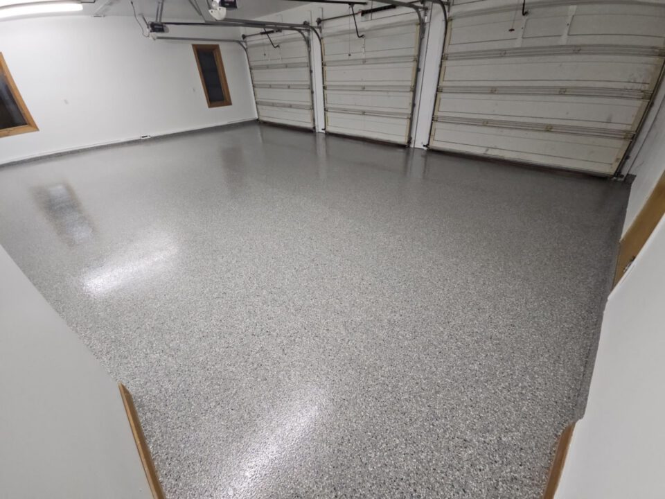 Chris and Karin Shultz after ICC - Incredible Concrete Coatings Non epoxy garage floor